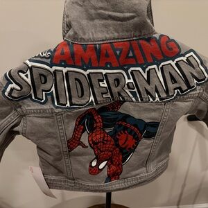 Marvel Spider-Man Denim Jacket & Shirt Set | Toddler 2T | Gray & Red